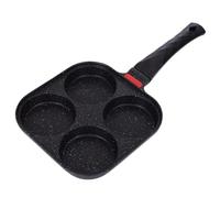 Fried Egg Cooker, 4 Cup de aluminio Omelet Pan, Nonstick Breakfast Frying Skillet, Heat Insulated Ergonomic Handle, for Stove Top and Induction Cookware Kitchen 7,48 x 0,98 x 14,57 pulgadas