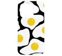 Fried Egg Pattern Sunny Side Up Breakfast Food Funny Design Carcasa para iPhone 15 Pro