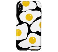 Fried Egg Pattern Sunny Side Up Breakfast Food Funny Design Carcasa para iPhone XS MAX