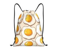 Fried Eggs Drawstring Backpack, Lightweight And Suitable For Fitness, Sports,With Shoulder Straps