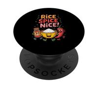 Fried Rice Spice Nice Hot Rice PopSockets PopGrip Adhesivo