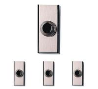 Friedland gem - Pulsador sin luz cromo/cromada (Paquete de 4)