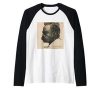 Friedrich Nietzsche ECCE Homo Filósofo Filosofía Pensador Camiseta Manga Raglan