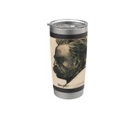 Friedrich Nietzsche Ecce Homo Filósofo Filosofía Pensador Vaso térmico de acero inoxidable de doble pared