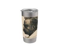 Friedrich Nietzsche Ecce Homo Filósofo Filosofía Pensador Vaso térmico de acero inoxidable de doble pared
