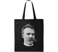 Friedrich Nietzsche Filósofo Alemán Foto Naturaleza Algodón Ecológico Tote Bag Negro, Negro, Talla Única, Negro , talla única