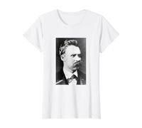 Friedrich Nietzsche Filósofo Filosofía Pensador Moralidad Camiseta gráfica económica, Mujer, Blanco, L