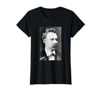 Friedrich Nietzsche Filósofo Filosofía Pensador Moralidad Camiseta gráfica económica, Mujer, Negro, S