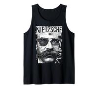Friedrich Nietzsche Nietzscheanism Funny Pop Art Filosofía Camiseta sin Mangas