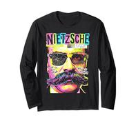 Friedrich Nietzsche Nietzscheanism Funny Pop Art Filosofía Manga Larga