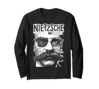 Friedrich Nietzsche Nietzscheanism Funny Pop Art Filosofía Manga Larga