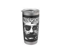Friedrich Nietzsche Nietzscheanism Funny Pop Art Filosofía Vaso térmico de acero inoxidable de doble pared