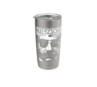 Friedrich Nietzsche Nietzscheanism Funny Pop Art Filosofía Vaso térmico de acero inoxidable de doble pared