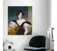 Friedrich von Amerling «Retrato de la Sra. Amalie Klein» - Impresión en lienzo, pintura al óleo, póster, imagen para decoración de pared (60 x 80 cm, sin marco)