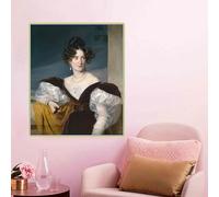 Friedrich von Amerling《Retrato de la Sra. Amalie Klein》Póster impreso en lienzo para decoración moderna del hogar en sala de estar (50x75cm/Sin marco)