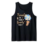 Friend Can Bearly Wait Bear Género Neutral Boy Baby Shower Camiseta sin Mangas