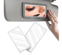 Frienda Espejo de Maquillaje para Visera de Coche, 2 Piezas, Espejo de Maquillaje para Visera de Coche, para Esposa o Novia, Maquillaje en Coche de 5.91 x 3.15 Pulgadas y 4.33 x 2.56 Pulgadas