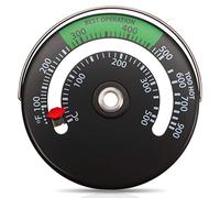 Frienda Termómetro Magnético para Estufa. Termómetro de Quemador de Leña y Tubería de Estufa de Fuego Medidor de Temperatura para Horno y Chimenea de Leña