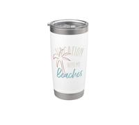 Friendcation Juego de palabras de vacaciones con mis playas Vaso térmico de acero inoxidable de doble pared