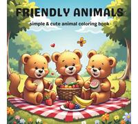 FRIENDLY ANIMALS: simple & cute animal coloring book