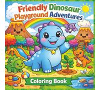 Friendly Dinosaur Playground Adventures: Dinosaur Coloring Book for Kids Ages 3-8: Cute Friendly Dino Adventures with Easy Preschool Coloring Pages ... (Educational Kids Colouring Activity Series)