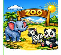 Friendly Faces at the Zoo, A Childrens Coloring Book: Color your favorite friendly animals from the Zoo