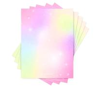 Friendly Fox 50 hojas de papel de carta A4, papel de carta para niños, DIN A4, papel de colores para escribir cartas, papel con diseño Twist