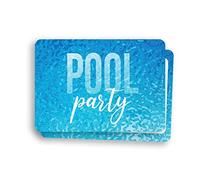 Friendly Fox Invitación para fiesta en la piscina - 12 tarjetas de invitación para fiesta de piscina para niños, niñas, adolescentes - Invitación fiesta en la piscina, parque acuático o club de playa