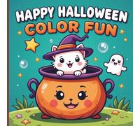 Friendly Halloween Color Fun: A Cute and Spooky Coloring Book with Simple Designs for Kids & Adults