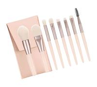 Friendly Handle - Juego de 8 brochas de fibra sintética para técnicas de maquillaje delicadas