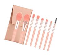 Friendly Handle - Juego de 8 brochas de fibra sintética para técnicas de maquillaje delicadas