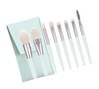 Friendly Handle - Juego de 8 brochas de fibra sintética para técnicas de maquillaje delicadas