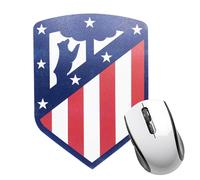 FRIENDLY LICENSE Atlético de Madrid - Alfombrilla para Ratón - Base de Goma Antideslizante - Ideal para Gaming - Forma de Escudo de Club de Futbol - Producto Oficial Atlético de Madrid