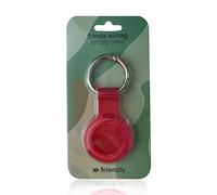 FRIENDLY LICENSE - Funda AirTag - Accesorio Protector para Llaves, Mascotas y Mochilas - Elaborada con Silicona Resistente - Color Rojo - Carcasa para tu Dispositivo Localizador