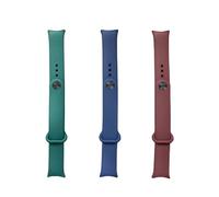 FRIENDLY LICENSE - Pack de 3 Correas para Smartband - Compatible con Xiaomi Smartband 8 FR - Colores Azul, Vino y Verde - Elaborada con Silicona Resistente - Para Muñecas entre 10,2 y 11,9 cm