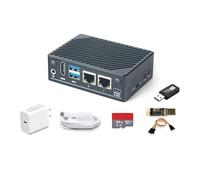 FriendlyElec Nanopi M5 - Mini router portátil OpenWRT - LPDDR5 8 GB / 16 GB RAM 6TOPS NPU, RK3576 SoC con modelo Al, Ethernet de doble Gbps para IoT NAS Smart Gateway (con módulo WiFi, 4 GB, tarjeta
