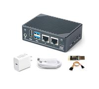 FriendlyElec Nanopi M5 - Mini router portátil OpenWRT - LPDDR5 8 GB / 16 GB RAM 6TOPS NPU, RK3576 SoC con modelo Al, Ethernet de doble Gbps para IoT NAS Smart Gateway (con módulo WiFi, 16 GB, kit de
