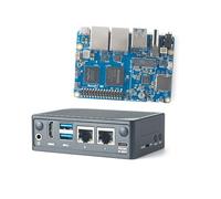 FriendlyElec NanoPi M5 Single Board Computer - Rockchip RK3576 SBC con HDMI, Dual GbE, M.2 NVMe y SDIO WiFi, soporte de memoria UFS 2.0 (4 GB de RAM, solo incluye hosts)
