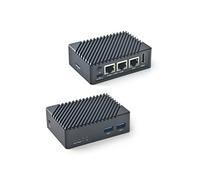 FriendlyElec Nanopi R5S Mini Router OpenWRT con tres puertos Ethernet LPDDR4X 4 GB RAM basado en RK3568 Soc para IOT NAS Smart Home Gateway Soporte Linux Ubuntu (con carcasa de metal CNC)