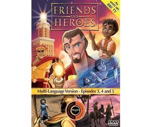 Friends and Heroes Multi-Language Episodes 3, 4 & 5 - Includes Bible Stories David and Goliath, Jesus's Birth the Nativity and Gideon