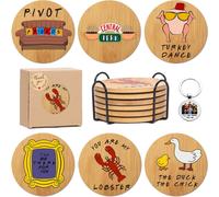 Friends Bamboo Boasters Juego de 6 amigos Merchandise Merchandise Friends TV Regals Gots Merchandise Regalos Regalos de amigos Para fanticos Amigos