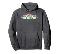Friends Central Perk Sudadera con Capucha, Unisex para Adultos, Jaspeado Oscuro, L