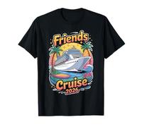 Friends Cruise 2026 Viaje a Juego Vacaciones Bestie BFF Ship Camiseta