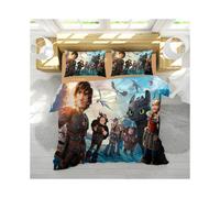 (Friends,Double（3pc）)Juego de cama de diseño Cómo entrenar a tu dragón 2 piezas 3 piezas de funda nórdica funda de almohada
