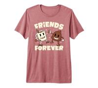 Friends Forever Coffee & Poop Cute Cafeine Lover EduEly Camiseta Premium