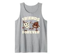 Friends Forever Coffee & Poop Cute Cafeine Lover EduEly Camiseta sin Mangas