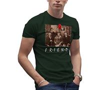 Friends Horror Movie Creepy Halloween Camiseta Verde Militare para Hombre Size 3XL