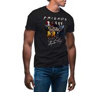 Friends Horror Movies Inspired by Stephen King Characters Anime Camiseta de Hombre Negra Size L
