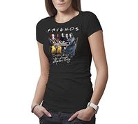 Friends Horror Movies Inspired by Stephen King Signature Camiseta De Mujer Negra Size L