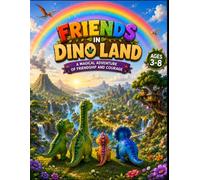 Friends in Dino Land: A Fun Dinosaur Adventure and Coloring Book for Kids Ages 3-8